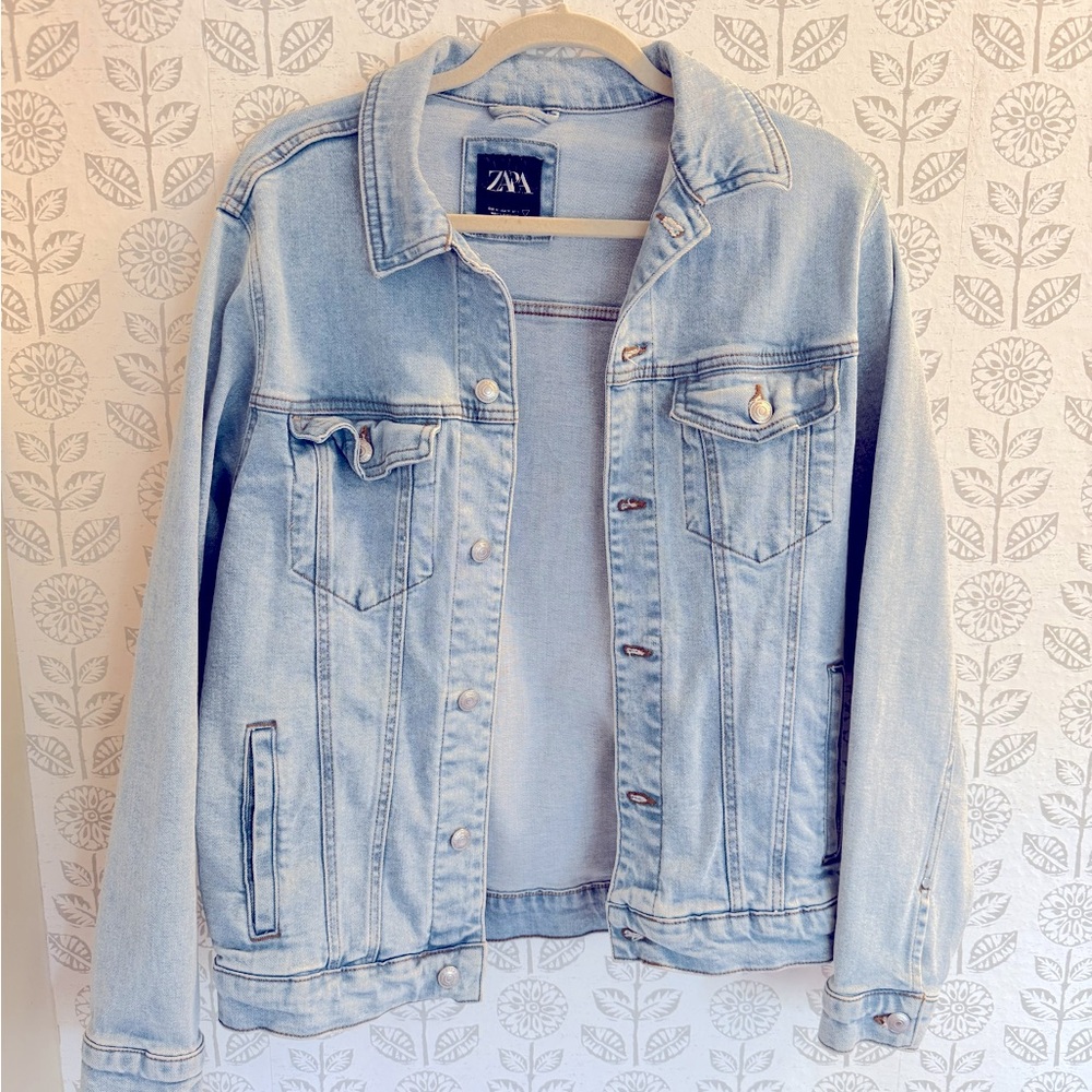 Zara oversized denim jean jacket M